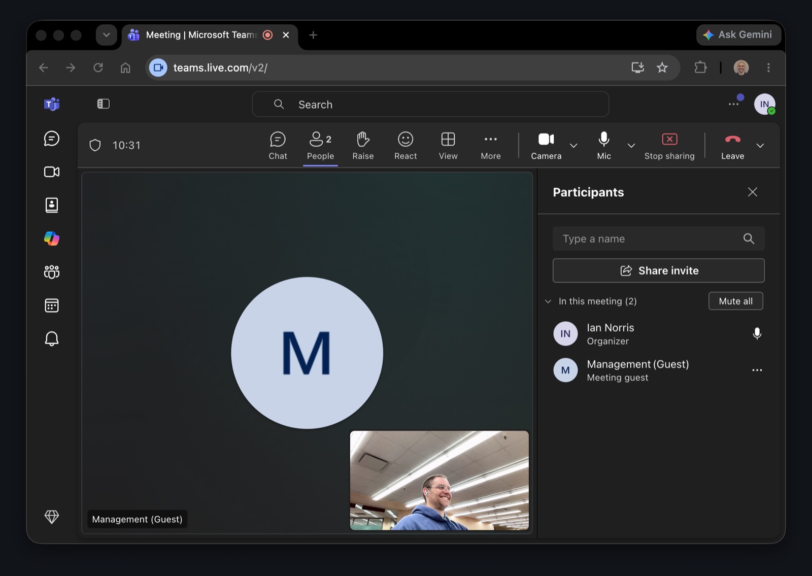 What they see: the exact same shared screen, with the overlay excluded.